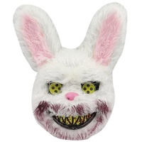 thematys Grusel-Hase Party Killer Maske mit blutigem Mund - Realistisches Horror-Kostüm für Halloween & Karneval, Hochwertiges Kunststoff, Atmungsaktiv, Universalgröße, Perfekt für Grusel-Events