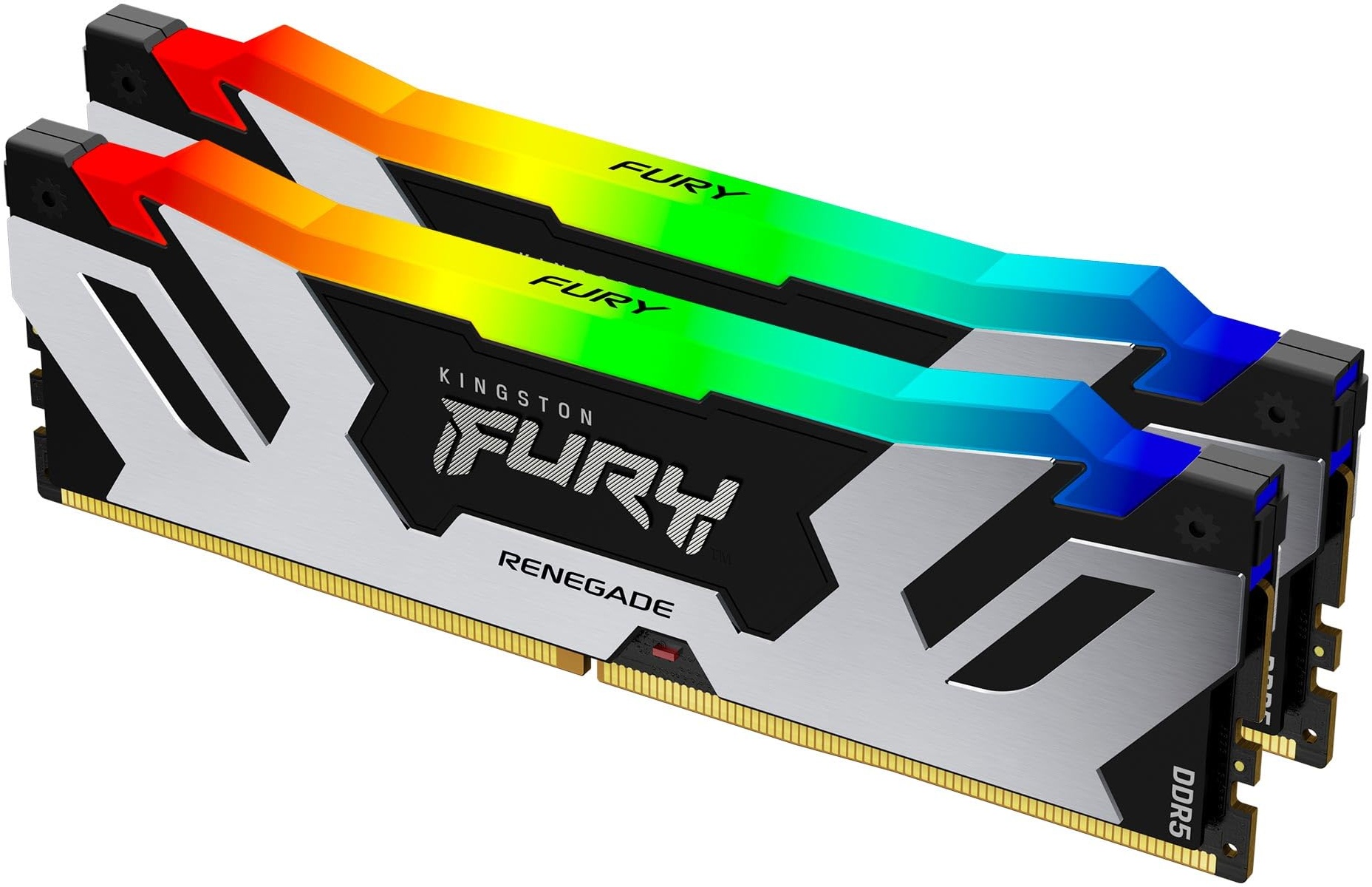 Kingston Fury Renegade Schwarz RGB 32GB 6000MT/s DDR5 CL32 DIMM Desktop Gaming Speicher (Kit mit 2 ) - KF560C32RSAK2-32