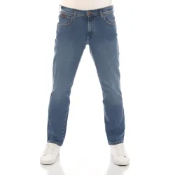 Wrangler Herren Jeans Texas Slim Fit Slim Fit Blau Sky Normaler Bund Reißverschluss L 34