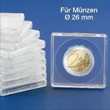 Schwäbische Albumfabrik Münzkapseln Square, für Münzdurchmesser 26 mm