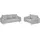 S-Style Polstergarnitur Chenille 3-Sitzer + 2-Sitzer Grau