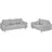 S-Style Polstergarnitur Chenille 3-Sitzer + 2-Sitzer Grau
