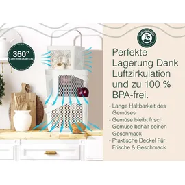 uandu home Aufbewahrungsbox 3er Set weiß