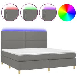 vidaXL Boxspringbett 200 x 200 cm Dunkelgrau