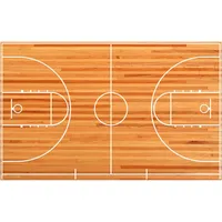 cover-your-desk Schreibtischunterlage für Kinder und Erwachsene Basketball Court, aus hochwertigem Vinyl , 64 x 40 cm