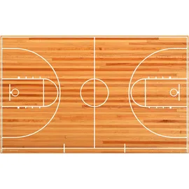 cover-your-desk Schreibtischunterlage für Kinder und Erwachsene Basketball Court, aus hochwertigem Vinyl , 64 x 40 cm