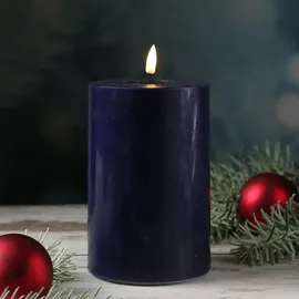 Deluxe Homeart Mia Deluxe LED Stumpenkerze 15 cm blau