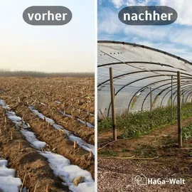 Haga Gitterfolie in 4m Breite (meterware) für Gewächshausbau, Folientunnel