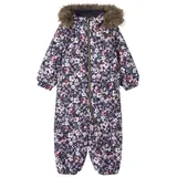 NAME IT NMFSNOW10 Suit AOP FO NOOS Schneeanzug, Dark Sapphire/AOP:Flower, 98