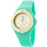 HELLO KITTY hk7158ls-10 40 mm Edelstahlgehäuse Grün Silikonarmband Grün