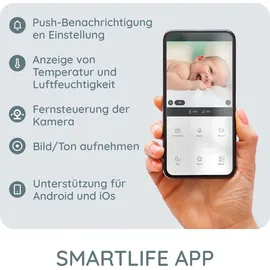 Alecto SMARTBABY10BK - WLAN-Babyphone mit Kamera Schwarz