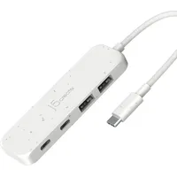 j5create Umweltfreundlicher USB-C-zu-Hub Typ C & Typ A Gen 2 mit 4 Anschlüssen,