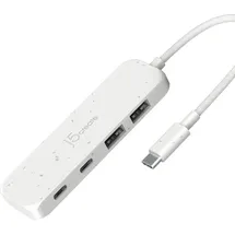 j5create Umweltfreundlicher USB-C-zu-Hub Typ C & Typ A Gen 2 mit 4 Anschlüssen,