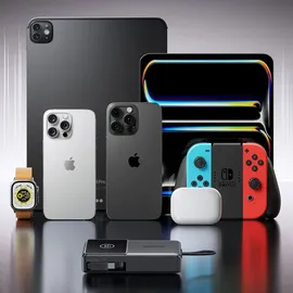 Joyroom JR-PR1 10000mAh 22.5W Powerbank mit integriertem einziehbarem USB-C-Kabel - Schwarz