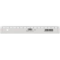 M+R Lineal Plastik 16cm glasklar
