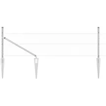 vidaXL Zaunpfosten 10 x 0,5 m Silber/Stahl