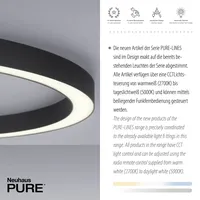Pure Lines LED-Deckenleuchte, rund Ø70cm anthrazit