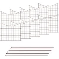 VERDOBA Teichzaun Gartenzaun Komplettset - Gartenzaun Metall 10 Zaunelemente - Zaun für den Garten, Gitterzaun Set Unterbogen Zaun Garten - Zaun für Hunde (10x Unterbogen, Braun - RAL 8014)