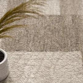 Paco Home Designerteppich für Wohnzimmer Inneneinrichtung Teppich Meliert Beige braun