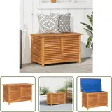 The Living Store - Gartenbox mit Lüftungsschlitzen 90x50x56 cm Massivholz Akazie - Holz Gartenbox - Gartenaufbewahrung - Outdoor Box - Gartenmöbel
