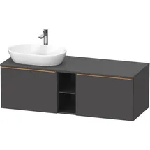Duravit D-Neo Konsolenwaschtischunterbau wandhängend Graphit Matt 1400x550x459 mm - DE4950L04490000 DE4950L04490000