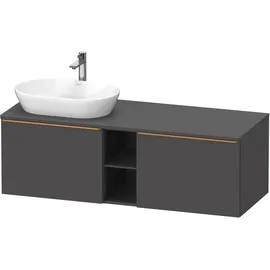 Duravit D-Neo Konsolenwaschtischunterbau wandhängend Graphit Matt 1400x550x459 mm - DE4950L04490000 DE4950L04490000