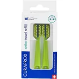 Curaprox CS 5460 Ortho Reisezahnbürstenköpfe - für Zahnspangenpflege/Ultraweiche Reinigung/Grün | 2-teilig/Hergestellt in der Schweiz