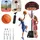 Costway Basketballständer höhenverstellbar, Basketballkorb mit Ständer, Basketballanlage rollbar, Korbanlage gee... - Schwarz/Rot