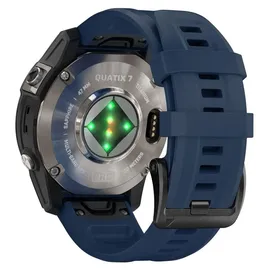 Garmin Quatix 7 Pro BT 47 mm Kunststoffgehäuse schwarz Silikonarmband blau M