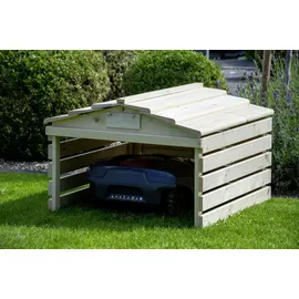 Dobar Mährobotergarage mit abnehmbarem Dach natur