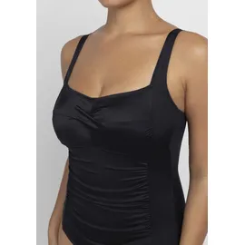 DORINA Badeanzug mit Raffungen Modell 'COMO', Mittelbraun, S