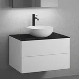 neoro n50 Unterschrank B: 80 cm mit 2 Auszügen, Waschtisch Ø 40 cm weiß matt, B: 80.5 BN0064WM+BN0422WM+BN0402C2