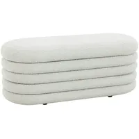 Svita Blossom XL Hocker mit Stauraum Sitzhocker Ottomane Boucle-Bezug