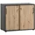 Proregal Raven Aktenschrank 84 x 100 x 41 cm Eiche/Schwarz