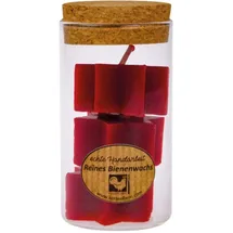 Kerzenfarm Hahn Bienenwachs Sternkerze 3 St. rot
