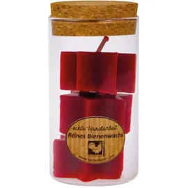 Kerzenfarm Hahn Bienenwachs Sternkerze 3 St. rot