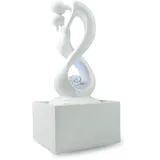 Zen'Light - Moderner Zimmerbrunnen Amor Weiß mit Farbigem LED-Licht - Zeitgenössische Innendekoration, Ideal für Meditation und Entspannung - Geschlossener Kreislauf mit Rotierender Kugel - 31x14x14cm
