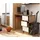 akord furniture factory Akord Schreibtisch, Eiche, Weiß, Holzwerkstoff, Nachbildung, Holz Optik, 1 Fächer, 3 Schubladen, Rechteckig,Rechteckig, 90x77x50 cm, Arbeitszimmer, Schreibtische, Computertische