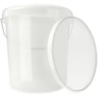 FixedByU - Eimer mit Deckel Kunststoff Leereimer Griff 15,9l