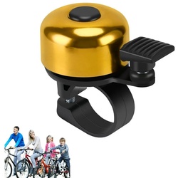 Lubgitsr Fahrradklingel Fahrradklingel Mini Fahrrad Klingel Laut Fahrradglocke Knackiger Sound, (1-tlg) gelb