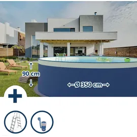 SUMMER FUN Stahlwandpool Set rund Acapulco 450 x 90 cm blau