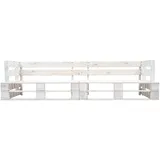 vidaXL Garten-Palettensofa 220 x 0 x 0 cm Weiß