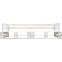 vidaXL Garten-Palettensofa 220 x 0 x 0 cm Weiß