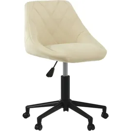 vidaXL Bürostuhl Drehbar Samt Creme