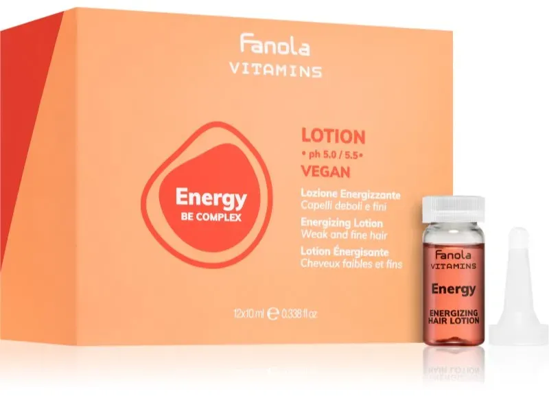 Fanola Vitamins Energizing Lotion stärkendes Serum für schütteres Haar 12x10 ml