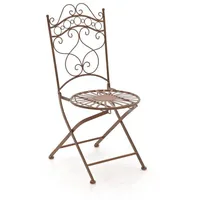 TPFGarden Gartenstuhl, Braun, Metall, 40x92x50 cm, Gartenmöbel, Gartenstühle, Gartenstühle