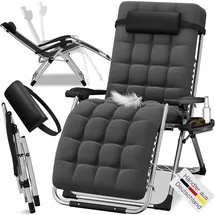 eloneo Sonnenliege 77 x 72 x 180 cm Schwarz