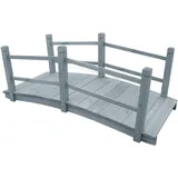 vidaXL Gartenbrücke 140 x 60 x 56 cm Grau