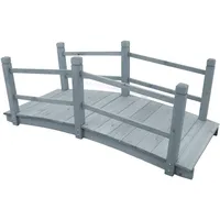vidaXL Gartenbrücke 140 x 60 x 56 cm Grau