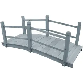 vidaXL Gartenbrücke 140 x 60 x 56 cm Grau